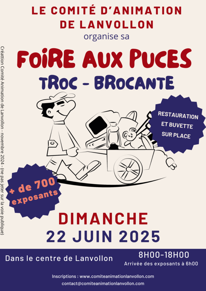 affiche foire aux puces de juin